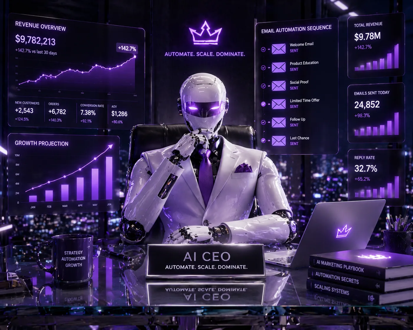 AI CEO Robot — Automate Scale Dominate